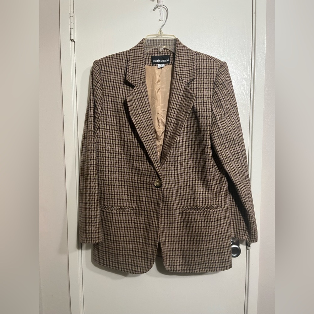 Amazing Plaid Blazer With Pockets